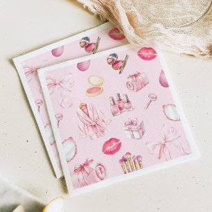 Spa Party Pink Birthday Party Napkins