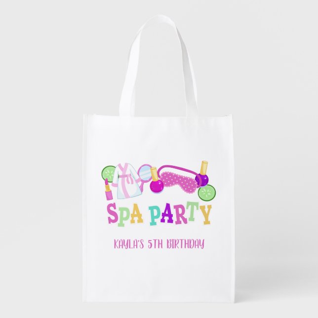 Spa Party Reusable Bag (Front)