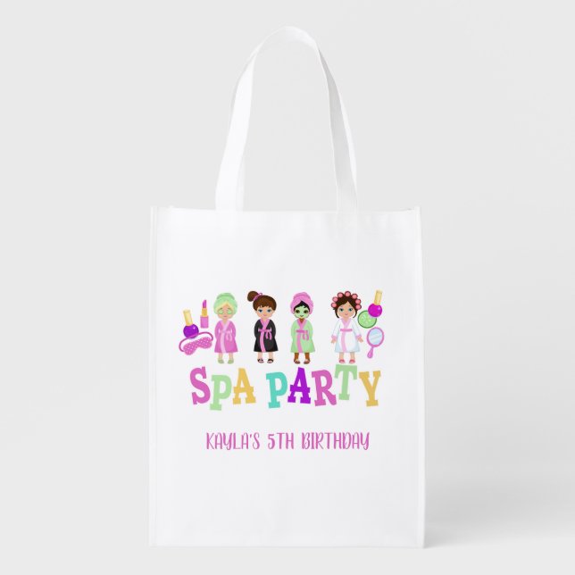 Spa Party Reusable Bag - Girls (Front)