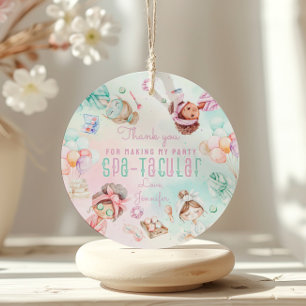 Spa party  Spatacular Birthday Thank you Favor Tags