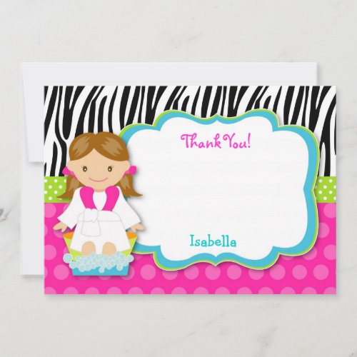 Spa Party Thank you note cards