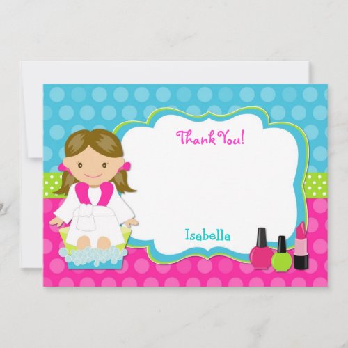 Spa Party Thank you note cards