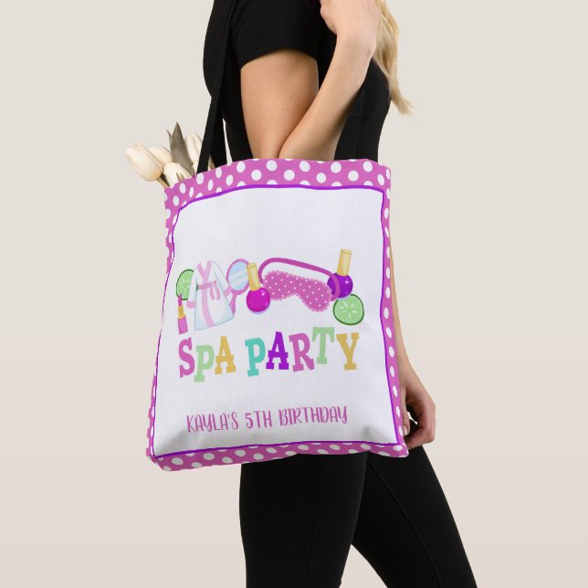 Spa Party Tote Bag - White (Close Up)