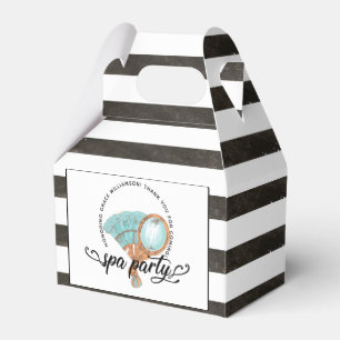Spa Party Vintage Personalized Favor Boxes