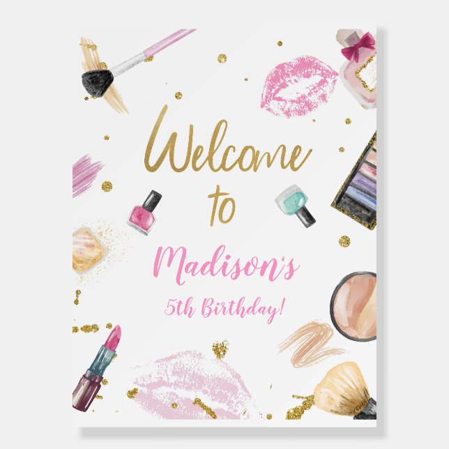 Spa Party Welcome Sign (Front)
