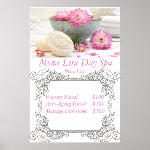 Spa Price List Poster