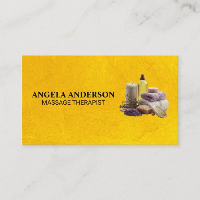 Spa Products and Massage Oils Business Card (Front)