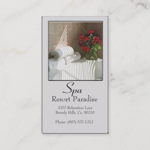 Spa Resort Paradise Massage Appointment Card