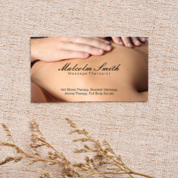 Spa Retreat | Massage (appointment Card) Appointment Card by lovely_businesscards at Zazzle