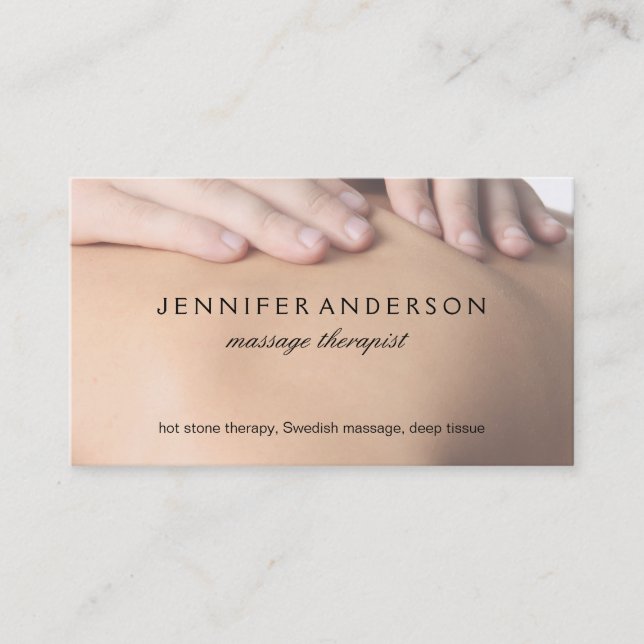 Spa Retreat | Massage (appointment card) Appointment Card (Front)