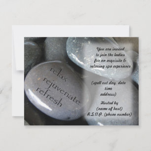 spa rocks party invite
