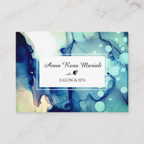  Spa  Salon Abstract Watercolor Artistic Girly Business Card