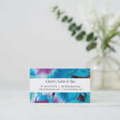 Spa - Salon Blue Flower Business Card (Standing Front)