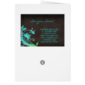 Spa Salon Brochure Greeting Card Floral BGB (Back)