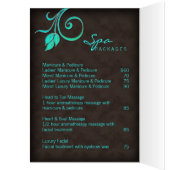 Spa Salon Brochure Greeting Card Floral BGB (Inside (Left))