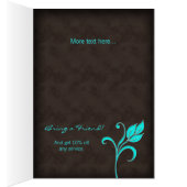 Spa Salon Brochure Greeting Card Floral BGB (Inside (Right))