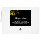 Spa Salon Brochure Greeting Card Gold Butterfly 2 (Back Horizontal)