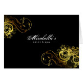 Spa Salon Brochure Greeting Card Gold Butterfly 2 (Front Horizontal)