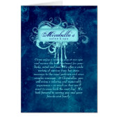 Spa Salon Brochure Greeting Card Grunge Blue Denim (Front)