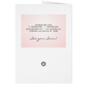 Spa Salon Brochure Greeting Card Pink Woman (Back)