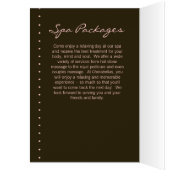 Spa Salon Brochure Greeting Card Pink Woman (Inside (Left))