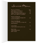 Spa Salon Brochure Greeting Card Pink Woman (Inside (Right))