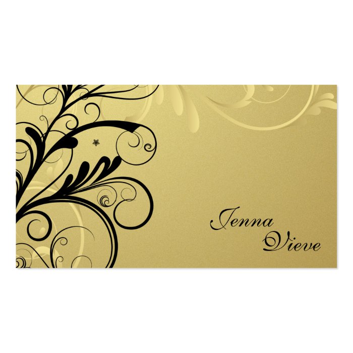 Spa & Salon Business Card Elegant Black & Gold