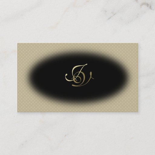 Customizable Spa & Salon Business Card Monogram Black & Gold