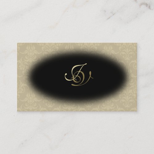 Spa &amp; Salon Business Card nogram Black &amp; Gold