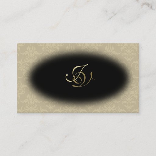 Customizable Spa &amp; Salon Business Card nogram Black &amp; Gold