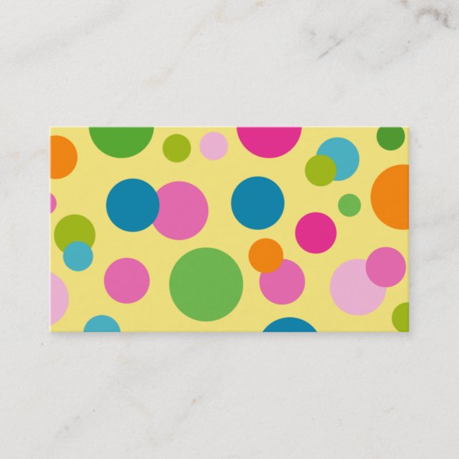 Spa - Salon Color Circles Business Card (Front)