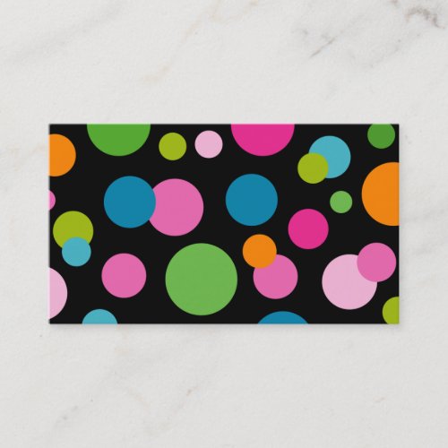 Spa - Salon Color Circles Business Card black