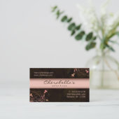 Spa - Salon Flower Elegant Peach Business Card (Standing Front)