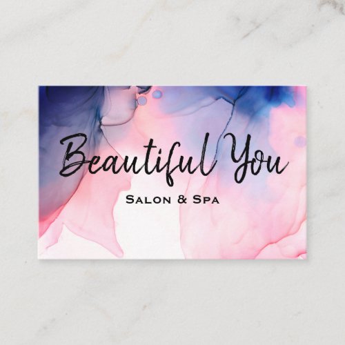  Spa Salon Lashes Hair Nails Massage Watercolor Business Card