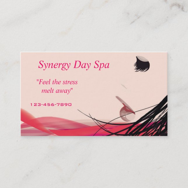 Spa Salon Makeup Hair Stylist Business Card (Front)