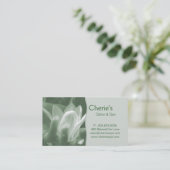 Spa - Salon Manicure Green Business Card (Standing Front)