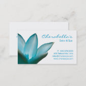 Spa - Salon Massage Therapy Business Card Blue (Front/Back)