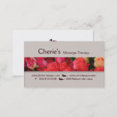 Spa - Salon Massage Therapy Roses Business Card (Front/Back)