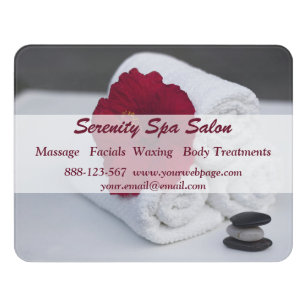 Spa Salon Massage Towels Hibiscus Door Sign