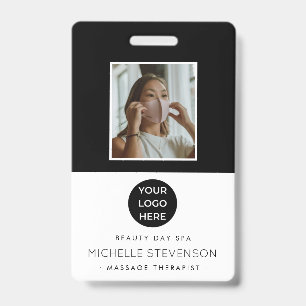 Spa Salon Photo Logo Custom Employee Badge