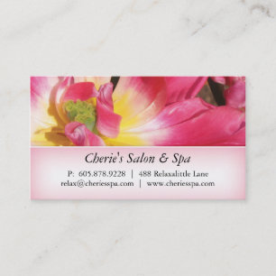 Spa - Salon Pink Flower 1 Business Card