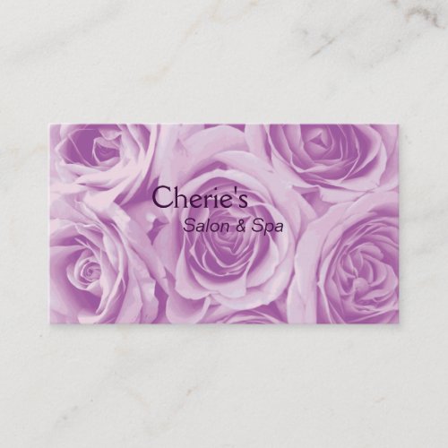 Spa - Salon Pink Roses Business Card