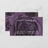 Spa - Salon Purple Rose 1 Business Card (Front/Back)