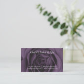 Spa - Salon Purple Rose 1 Business Card (Standing Front)