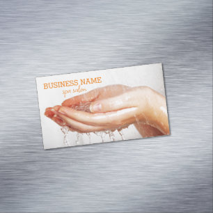 Spa salon, spa business card magnet