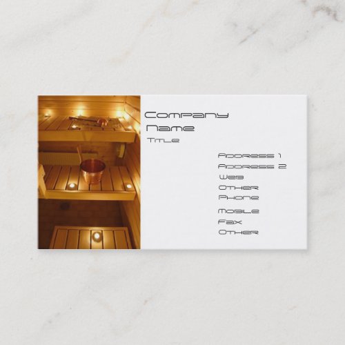 SPA Sauna Business Card