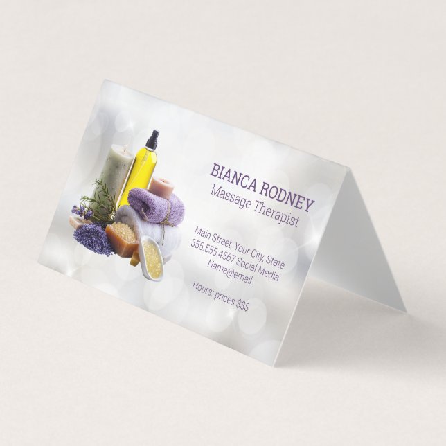Spa Scent | Bath Salts | Oil Business Card (Front)