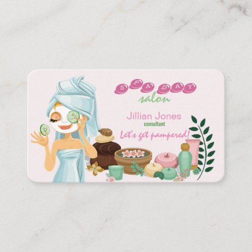 spa services business card