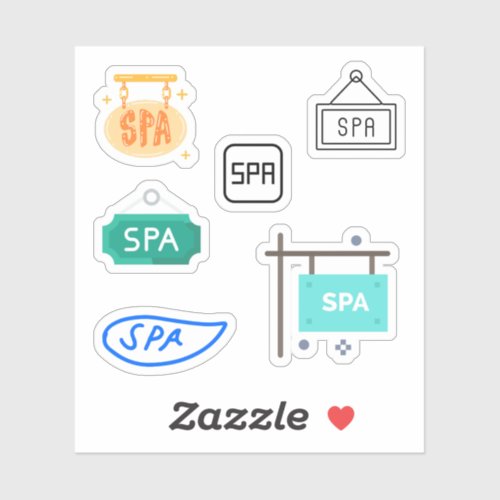 Spa Sign Stickers