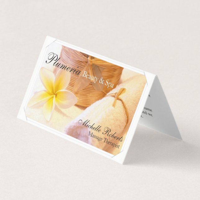 Spa Skin Care Massage Salon W/Appointment Referral Business Card (Front)